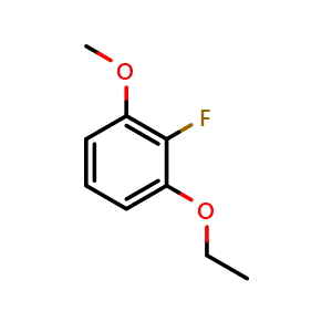 Chemical structure of 1-ethoxy-2-fluoro-3-methoxybenzene , CAS 2755718-62-6, AChemBlock X175486