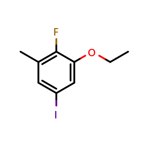 Chemical structure of 1-Ethoxy-2-fluoro-5-iodo-3-methylbenzene , CAS 2090745-81-4, AChemBlock X175492