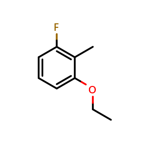 Chemical structure of 1-Ethoxy-3-fluoro-2-methylbenzene , CAS 2755721-76-5, AChemBlock X175498