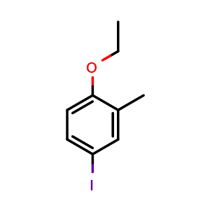 Chemical structure of 1-Ethoxy-4-iodo-2-methylbenzene , CAS 294860-64-3, AChemBlock X175504