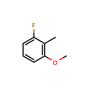 Chemical structure of 1-Fluoro-3-methoxy-2-methylbenzene , CAS 1159883-21-2, AChemBlock X175542