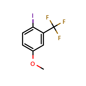 Chemical structure of 1-Iodo-4-methoxy-2-(trifluoromethyl)benzene , CAS 1261645-09-3, AChemBlock X175579