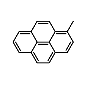 Chemical structure of 1-methyl pyrene , CAS 2381-21-7, AChemBlock X175595