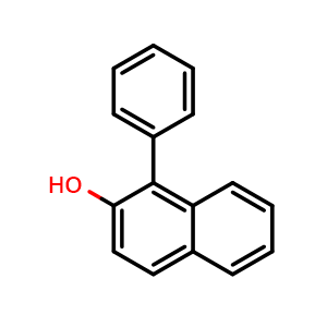 Chemical structure of 1-phenyl naphthalen-2-ol , CAS 4919-96-4, AChemBlock X175610