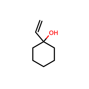 Chemical structure of 1-vinylcyclohexanol , CAS 1940-19-8, AChemBlock X175616