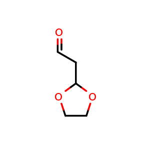 Chemical structure of 2-(1,3-dioxolan-2-yl)ethanal , CAS 90711-96-9, AChemBlock X175625