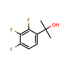 Chemical structure of 2-(2,3,4-Trifluorophenyl)propan-2-ol , CAS 1339650-65-5, AChemBlock X175639