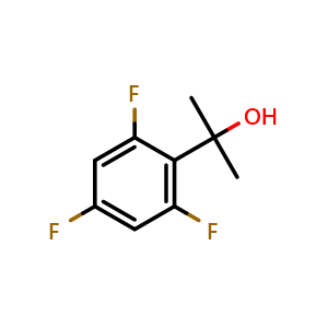 Chemical structure of 2-(2,4,6-Trifluorophenyl)propan-2-ol , CAS 1521018-79-0, AChemBlock X175645