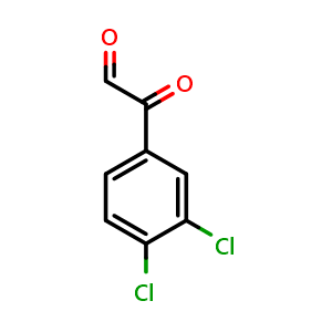 Chemical structure of 2-(3,4-dichlorophenyl)-2-oxoacetaldehyde , CAS 38923-36-3, AChemBlock X175727