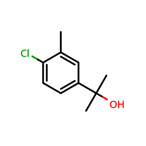 Chemical structure of 2-(4-Chloro-3-methylphenyl)propan-2-ol , CAS 1233333-62-4, AChemBlock X175832