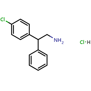 Chemical structure of 2-(4-Chlorophenyl)-2-phenylethylamine hydrochloride , CAS 21998-50-5, AChemBlock X175835