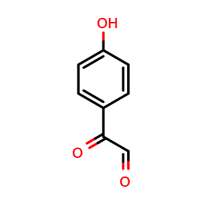 Chemical structure of 2-(4-hydroxyphenyl)-2-oxoacetaldehyde , CAS 24645-80-5, AChemBlock X175852