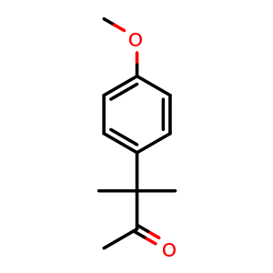 Chemical structure of 2-(4-methoxyphenyl)-2-methyl-3-butanone , CAS 14958-00-0, AChemBlock X175860