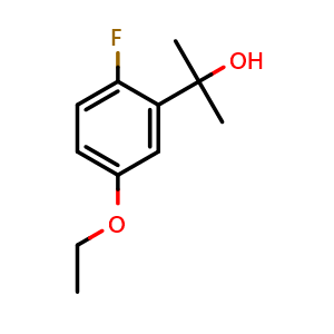 Chemical structure of 2-(5-Ethoxy-2-fluorophenyl)propan-2-ol , CAS 2586127-02-6, AChemBlock X175899