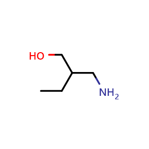 Chemical structure of 2-(aminomethyl)butan-1-ol , CAS 16519-75-8, AChemBlock X175915