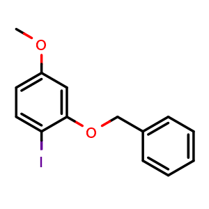 Chemical structure of 2-(Benzyloxy)-1-iodo-4-methoxybenzene , CAS 193333-17-4, AChemBlock X175953