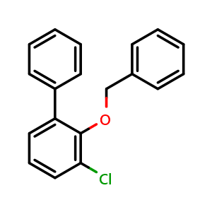 Chemical structure of 2-(Benzyloxy)-3-chloro-1,1'-biphenyl , CAS 855751-76-7, AChemBlock X175969