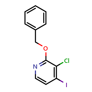 Chemical structure of 2-(Benzyloxy)-3-chloro-4-iodopyridine , CAS 2734776-97-5, AChemBlock X175973
