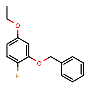 Chemical structure of 2-(Benzyloxy)-4-ethoxy-1-fluorobenzene , CAS 2764731-84-0, AChemBlock X175995