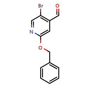 Chemical structure of 2-(Benzyloxy)-5-bromoisonicotinaldehyde , CAS 2561456-94-6, AChemBlock X176003