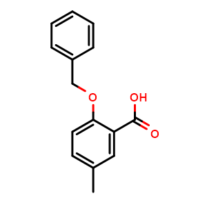Chemical structure of 2-(Benzyloxy)-5-methylbenzoic acid , CAS 67127-92-8, AChemBlock X176015