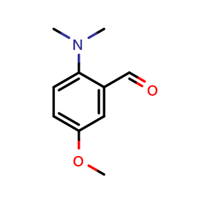Chemical structure of 2-(dimethylamino)-5-methoxybenzaldehyde , CAS 190142-96-2, AChemBlock X176034