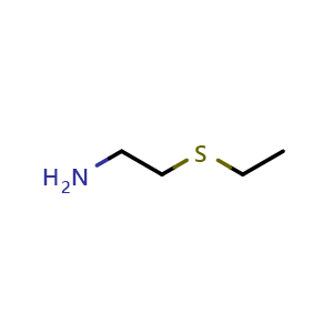 Chemical structure of 2-(Ethylthio)ethylamine , CAS 36489-03-9, AChemBlock X176036