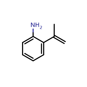 Chemical structure of 2-(Prop-1-en-2-yl)aniline , CAS 52562-19-3, AChemBlock X176053