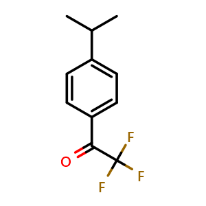 Chemical structure of 2,2,2-Trifluoro-1-(4-isopropylphenyl)ethanone , CAS 124211-72-9, AChemBlock X176079