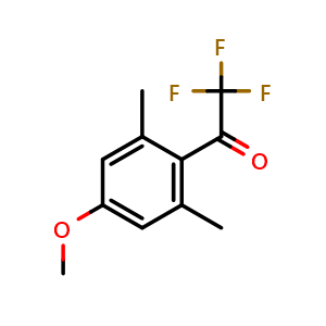 Chemical structure of 2,2,2-Trifluoro-1-(4-methoxy-2,6-dimethylphenyl)ethanone , CAS 1417460-98-0, AChemBlock X176080