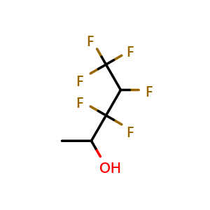 Chemical structure of 2,2,3,4,4,4-hexafluoro-1-methylbutanol , CAS 2711-81-1, AChemBlock X176091