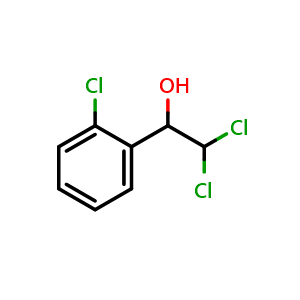 Chemical structure of 2,2-Dichloro-1-(2-chlorophenyl)ethanol , CAS 27683-60-9, AChemBlock X176105