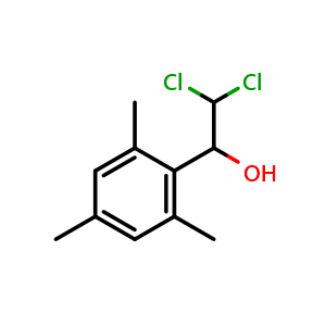 Chemical structure of 2,2-Dichloro-1-mesitylethanol , CAS 51034-76-5, AChemBlock X176149