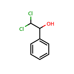 Chemical structure of 2,2-dichloro-1-phenylethanol , CAS 2612-36-4, AChemBlock X176150