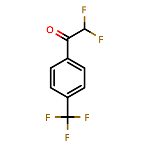 Chemical structure of 2,2-Difluoro-1-(4-(trifluoromethyl)phenyl)ethanone , CAS 1198355-60-0, AChemBlock X176159