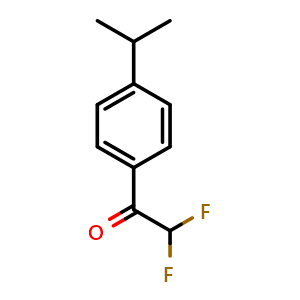Chemical structure of 2,2-Difluoro-1-(4-isopropylphenyl)ethanone , CAS 1352206-04-2, AChemBlock X176160