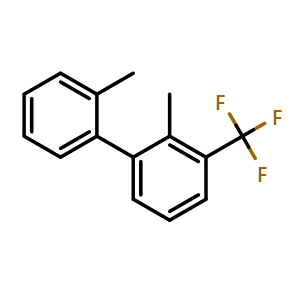 Chemical structure of 2,2'-Dimethyl-3-(trifluoromethyl)-1,1'-biphenyl , CAS 2764730-76-7, AChemBlock X176166