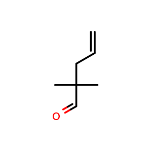 Chemical structure of 2,2-Dimethyl-4-pentenal , CAS 5497-67-6, AChemBlock X176169