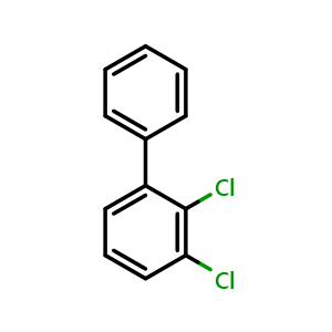 Chemical structure of 2,3-Dichlorobiphenyl , CAS 16605-91-7, AChemBlock X176207