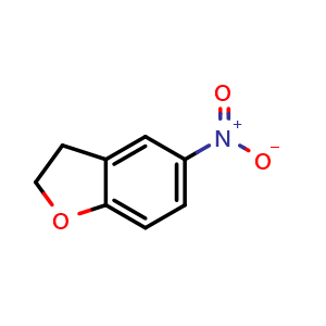 Chemical structure of 2,3-dihydro-5-nitrobenzofuran , CAS 17403-47-3, AChemBlock X176231