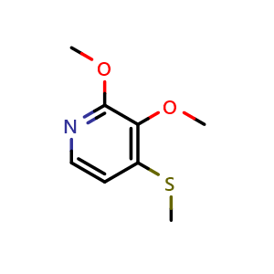 Chemical structure of 2,3-dimethoxy-4-(methylthio)pyridine , CAS 2734774-37-7, AChemBlock X176234