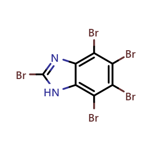 Chemical structure of 2,4,5,6,7-pentabromo-1H-Benzimidazole , CAS 16865-25-1, AChemBlock X176240