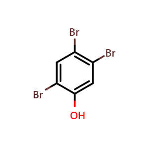 Chemical structure of 2,4,5-tribromophenol , CAS 14401-61-7, AChemBlock X176243