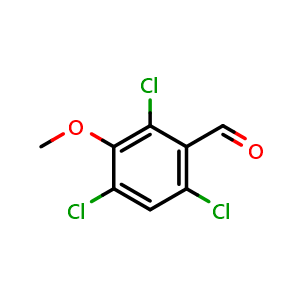 Chemical structure of 2,4,6-Trichloro-3-methoxybenzaldehyde , CAS 704899-49-0, AChemBlock X176250