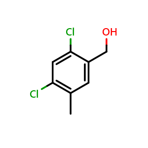 Chemical structure of 2,4-Dichloro-5-methylbenzyl alcohol , CAS 90003-53-5, AChemBlock X176303