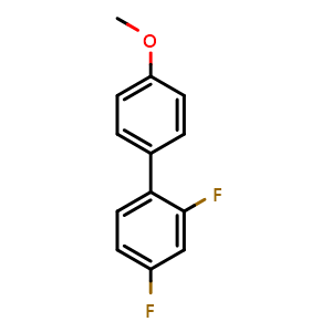 Chemical structure of 2,4-Difluoro-4'-methoxy-1,1'-biphenyl , CAS 90101-30-7, AChemBlock X176320