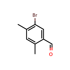 Chemical structure of 2,4-Dimethyl-5-bromobenzaldehyde , CAS 383176-10-1, AChemBlock X176348