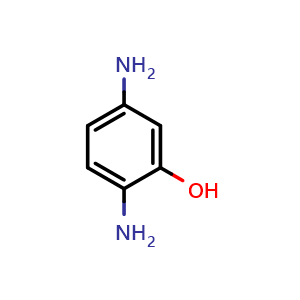 Chemical structure of 2,5-diamino-phenol , CAS 89691-80-5, AChemBlock X176352