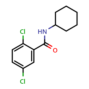 Chemical structure of 2,5-Dichloro-N-cyclohexylbenzamide , CAS 329930-90-7, AChemBlock X176392
