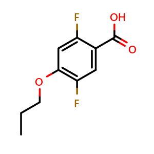Chemical structure of 2,5-Difluoro-4-propoxybenzoic acid , CAS 2586127-09-3, AChemBlock X176408